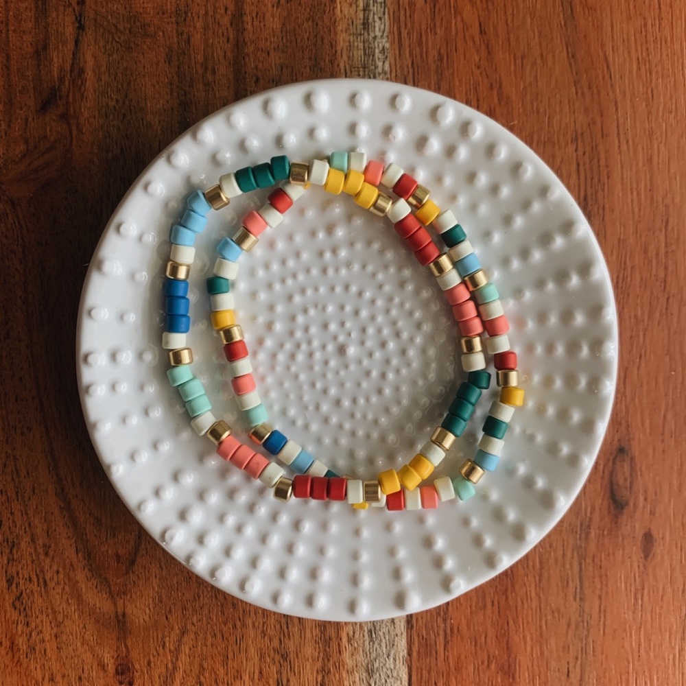 Rainbow Bead Bracelet Set by Madewell